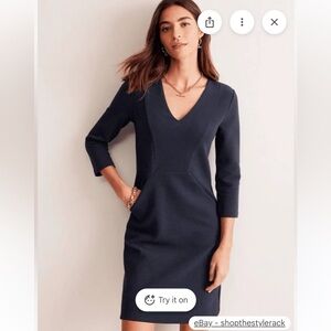 Boden Bronte Ottoman Long Sleeve Dress